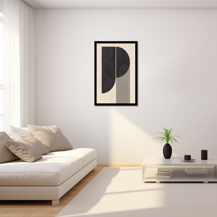 Ingelijste aluart schilderij 'Abstracte Vormen'
