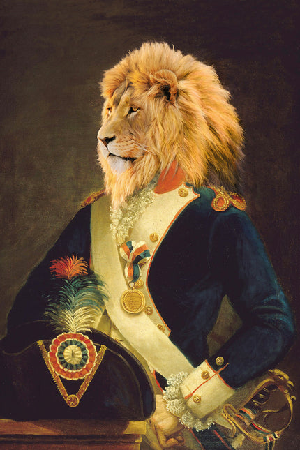 Schilderij 'Royal King Lion'