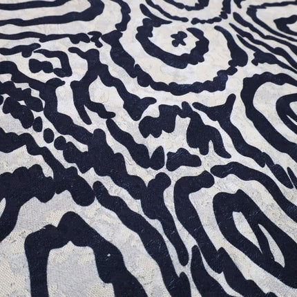 Mondiart vloerkleed 'Abstract zwart - crème wit'
