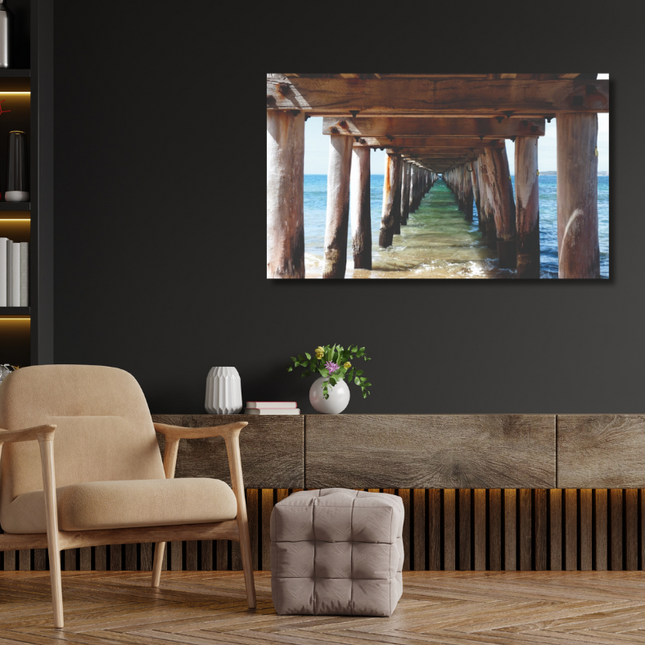 Aluart schilderij 'Het strand paviljoen