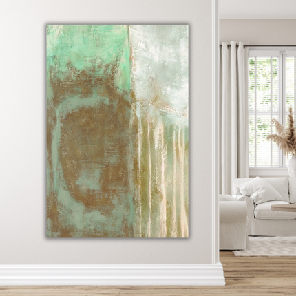 Aluart schilderij 'Abstracte pastel tinten