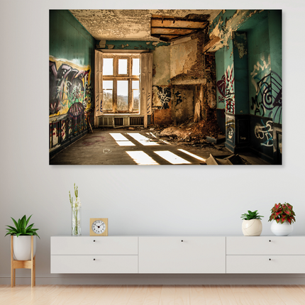 Aluart Schilderij 'Urbex Verlaten Kasteel'