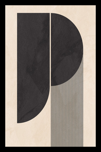 Ingelijste aluart schilderij 'Abstracte Vormen'