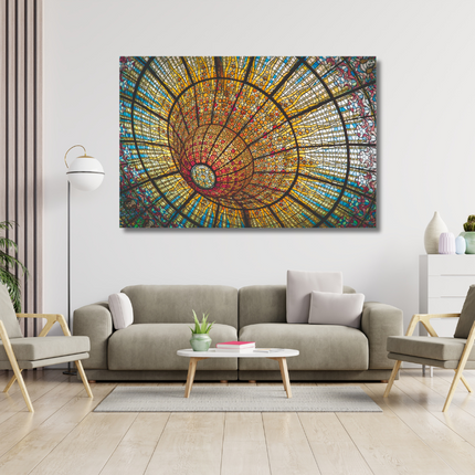 Aluart schilderij 'Koepel muziekpaleis Barcelona'