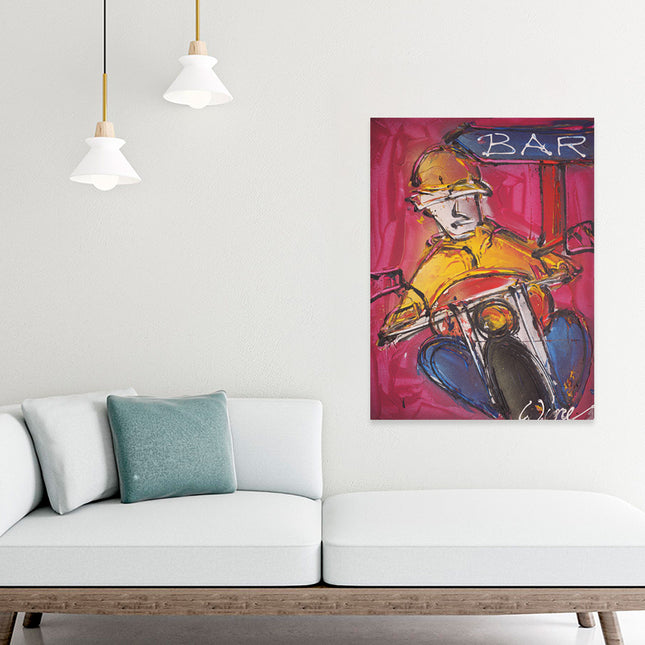 Graffiti art 'On my way to the bar'