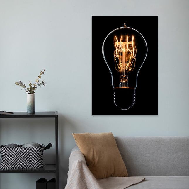 Aluart schilderij 'The Shining Light Bulb'