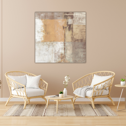 Aluart schilderij 'Aardetinten'