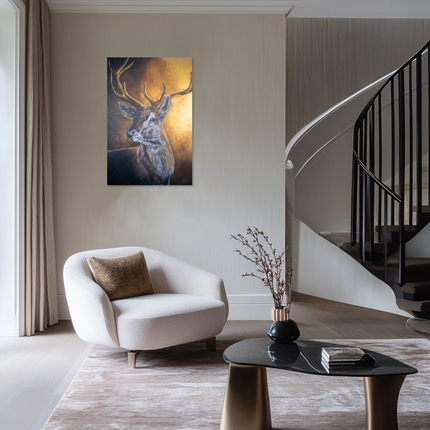 Aluart schilderij 'Edelhert met Gewei'
