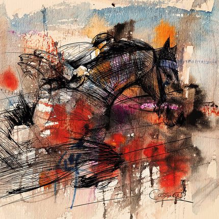 Aluart schilderij 'Galopperende paarden'