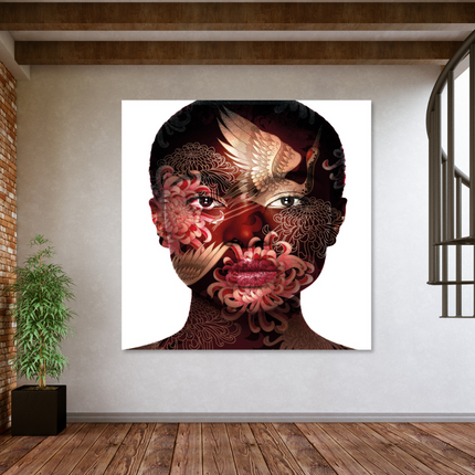 Aluart schilderij 'Artistic make-up'