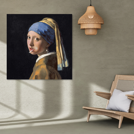 Aluart schilderij 'Lollipop Girl Vermeer'