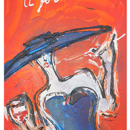 Wine Art 'Blauwe jurk'