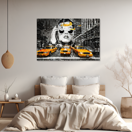 Aluart schilderij 'Bass dreams taxi in New York