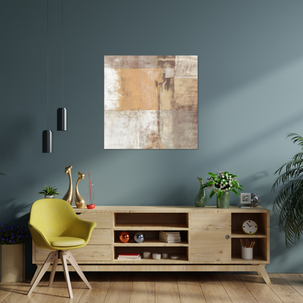 Aluart schilderij 'Aardetinten'