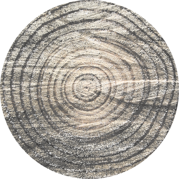 Vloerkleed 'Round grey'