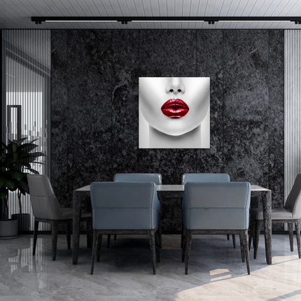 Aluart schilderij 'Red Lips'