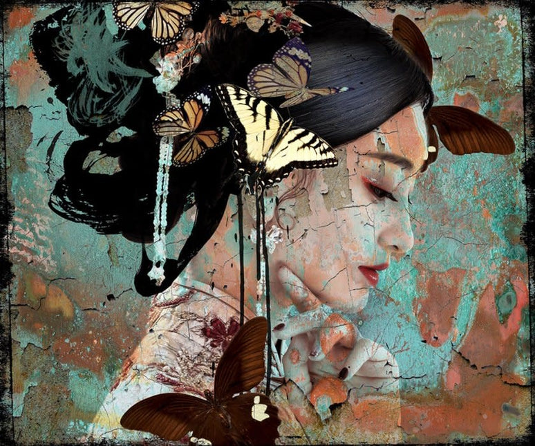 Leather dibond Schilderij 'Oriental V'