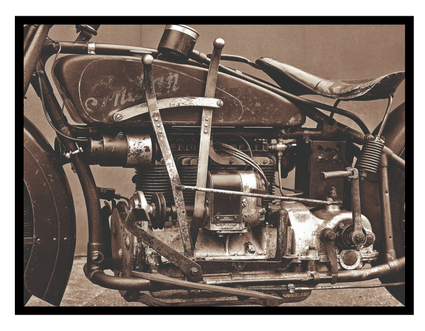 Ingelijste poster 'Motor 1920'