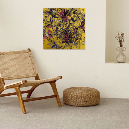 Aluart schilderij 'Elegante bloemen'
