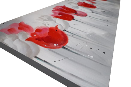 Canvas schilderij 'Abstracte tulpen'