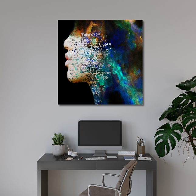Aluart schilderij 'Thank you'