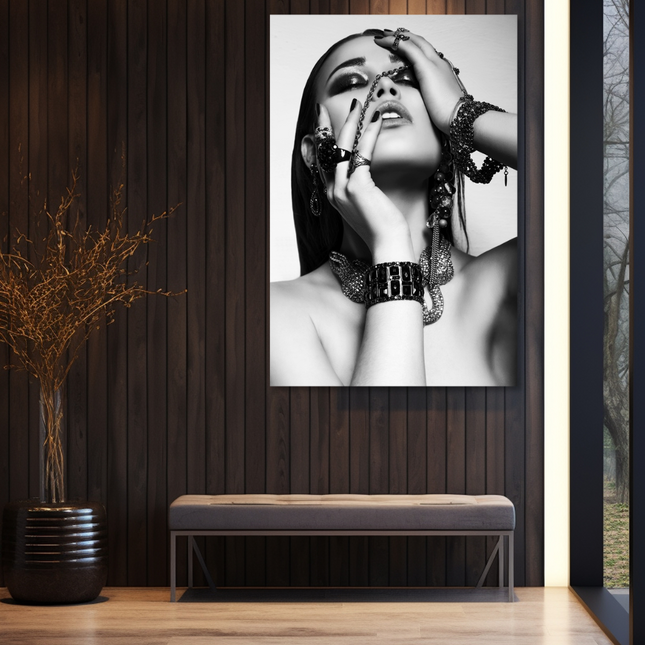 Aluart schilderij 'Vrouw met juwelen'