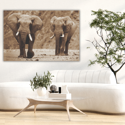 Aluart schilderij 'Afrikaanse olifanten'