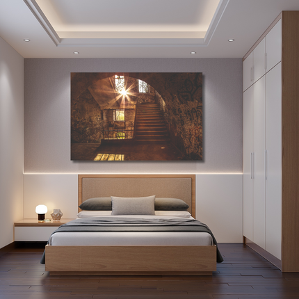 Aluart schilderij 'Verlaten ruimte'
