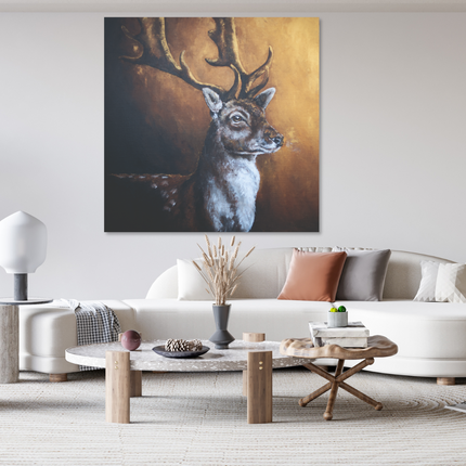Aluart schilderij 'Pieternel hert'