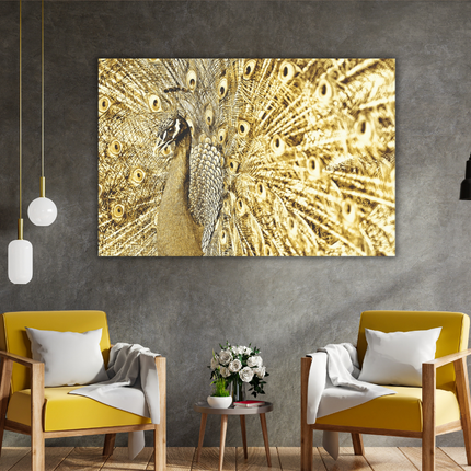 Aluart schilderij 'Gouden Pauw'