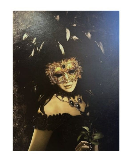 Leather dibond 'De gemaskerde vrouw'