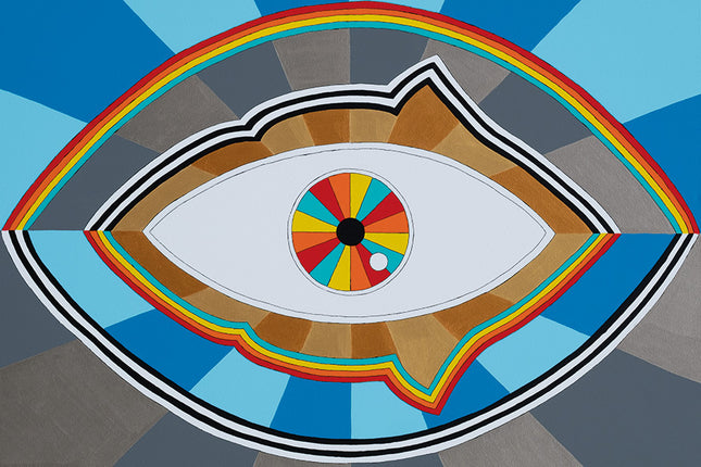 Aluart schilderij 'Abstracte Oog'