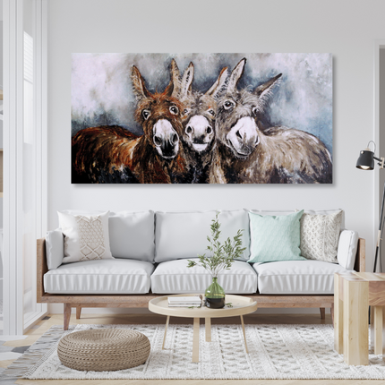 Aluart Schilderij 'Pieternel de drie Ezels'