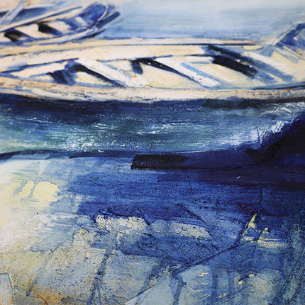 Canvas schilderij Mondiart 'Roeiboten'