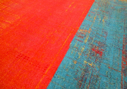 Mondiart vloerkleed 'Vintage orange'