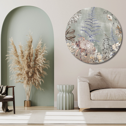 Aluart schilderij 'Pastel tinten bloemen'