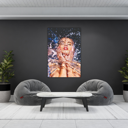 Aluart schilderij 'Splashing Face'