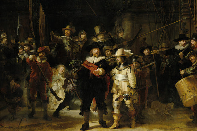 Canvas schilderij 'De Nachtwacht'
