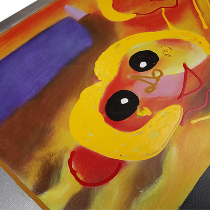 Canvas schilderij 'Abstract gezin'