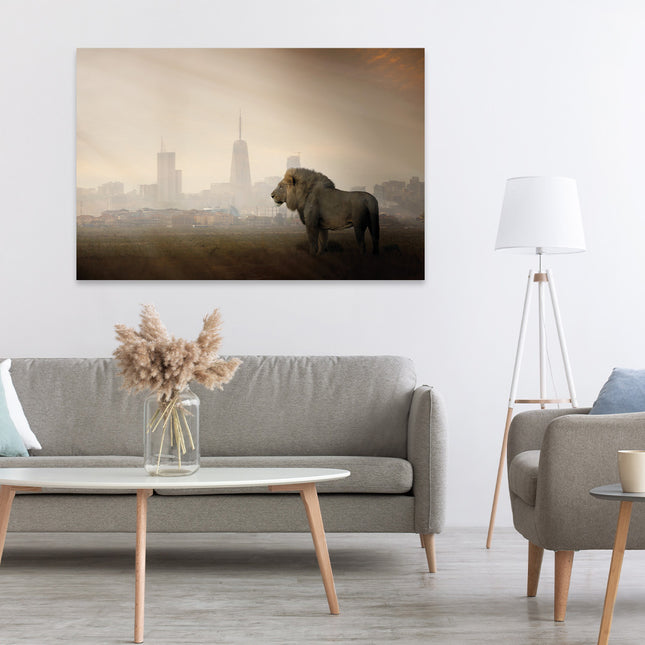 Aluart schilderij 'Lion And The City'