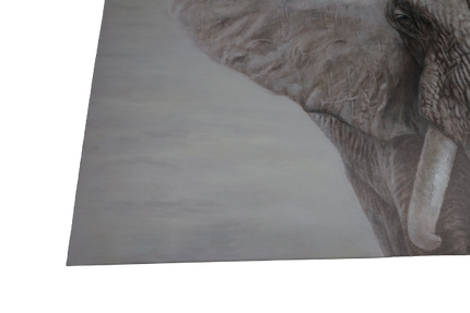 Canvas schilderij 'Tweeluik Elephant grey'