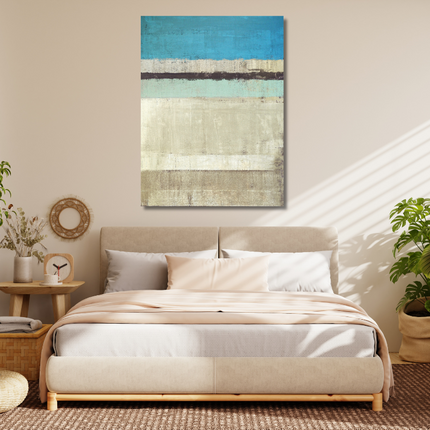 Aluart schilderij 'Abstracte kunst blauw'