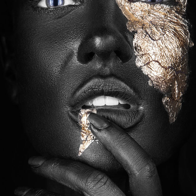 Aluart schilderij 'Golden Mystery Woman'