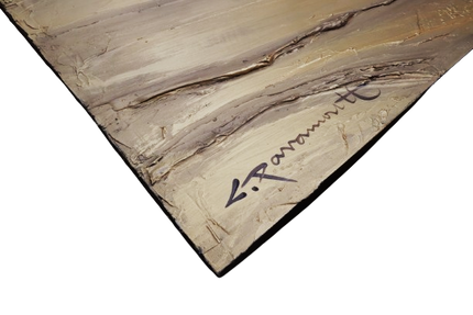 Canvas schilderij Mondiart 'Wave Gold'