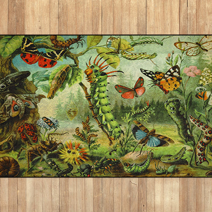 Mondiart vloerkleed 'Insecten tuin'