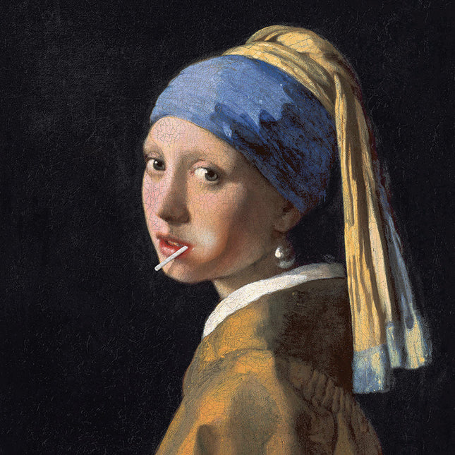 Aluart schilderij 'Lollipop Girl Vermeer'