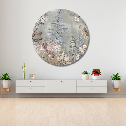Aluart schilderij 'Pastel tinten bloemen'