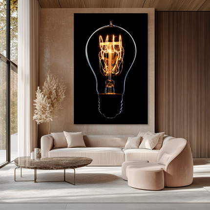 Aluart schilderij 'The Shining Light Bulb'