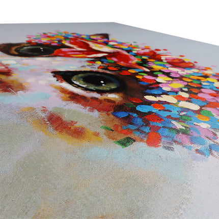 Canvas schilderij 'The hippie cat'