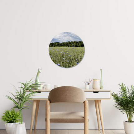 Aluart schilderij 'Bloemen In Een Weiland'